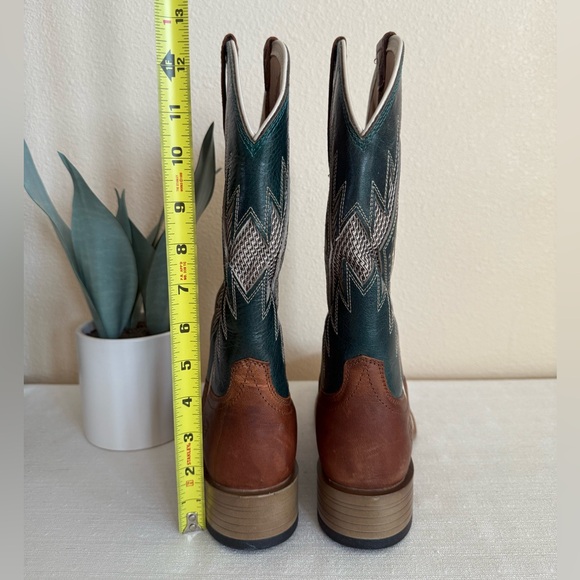 Ariat Sienna Brown/Teal Western Cowboy Boots - Picture 9 of 13